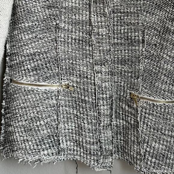 Anthropologie Cartonnier Two Tone Gray Tweed Cardigan Size XS Academia Preppy - Picture 4 of 10